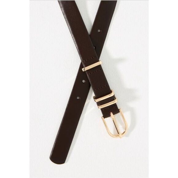 NEW Anthropologie Brown Basic Keeper Leather Belt XS, Small, Medium, Large or XL - Picture 1 of 3
